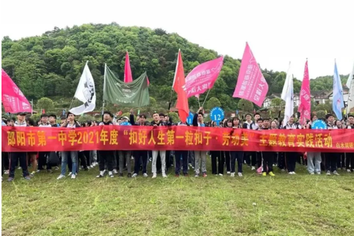 邵阳市一中下田学插秧 学生插秧活动