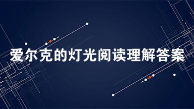 爱尔克的灯光阅读理解答案 爱尔克的灯光阅读分析