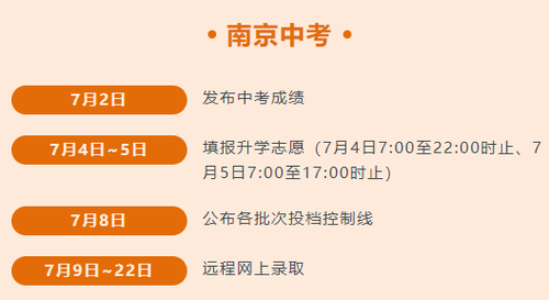 南京市中考指南2021 2021年南京市中考志愿填报时间