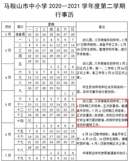 2021马鞍山中小学暑假时间 马鞍山中小学什么时候放假