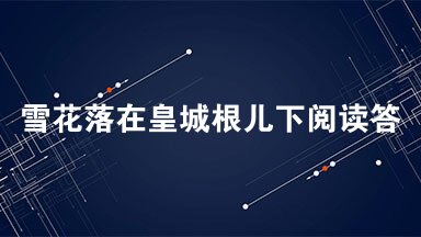 雪花落在皇城根儿下阅读答案 北京的冬天很神秘，用着猫样的轻柔
