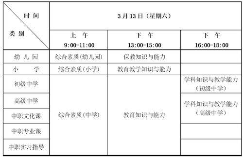 2021教资上半年笔试时间 2021教资考试时间日期
